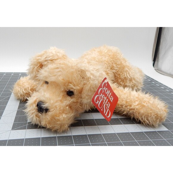 Gund Muggsy Puppy Dog Plush 5337 Blond Curly Stuffed Animal Toy Tags - Picture 1 of 13